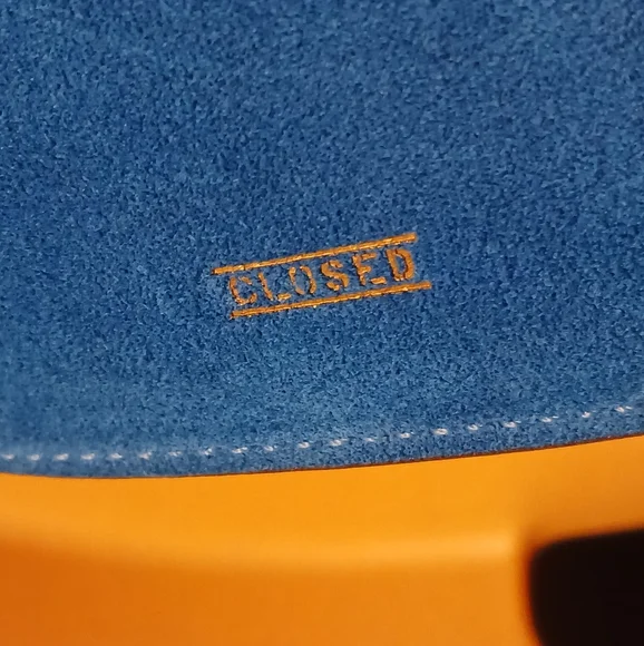 CLOSED royal blue suede crossbody bag - Picture 10 of 12